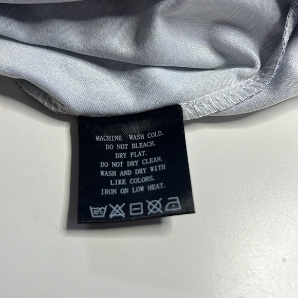 LOVEU.DEAR blue paisley dress deep armholes bare shoulders. Size XL. - Picture 7 of 7